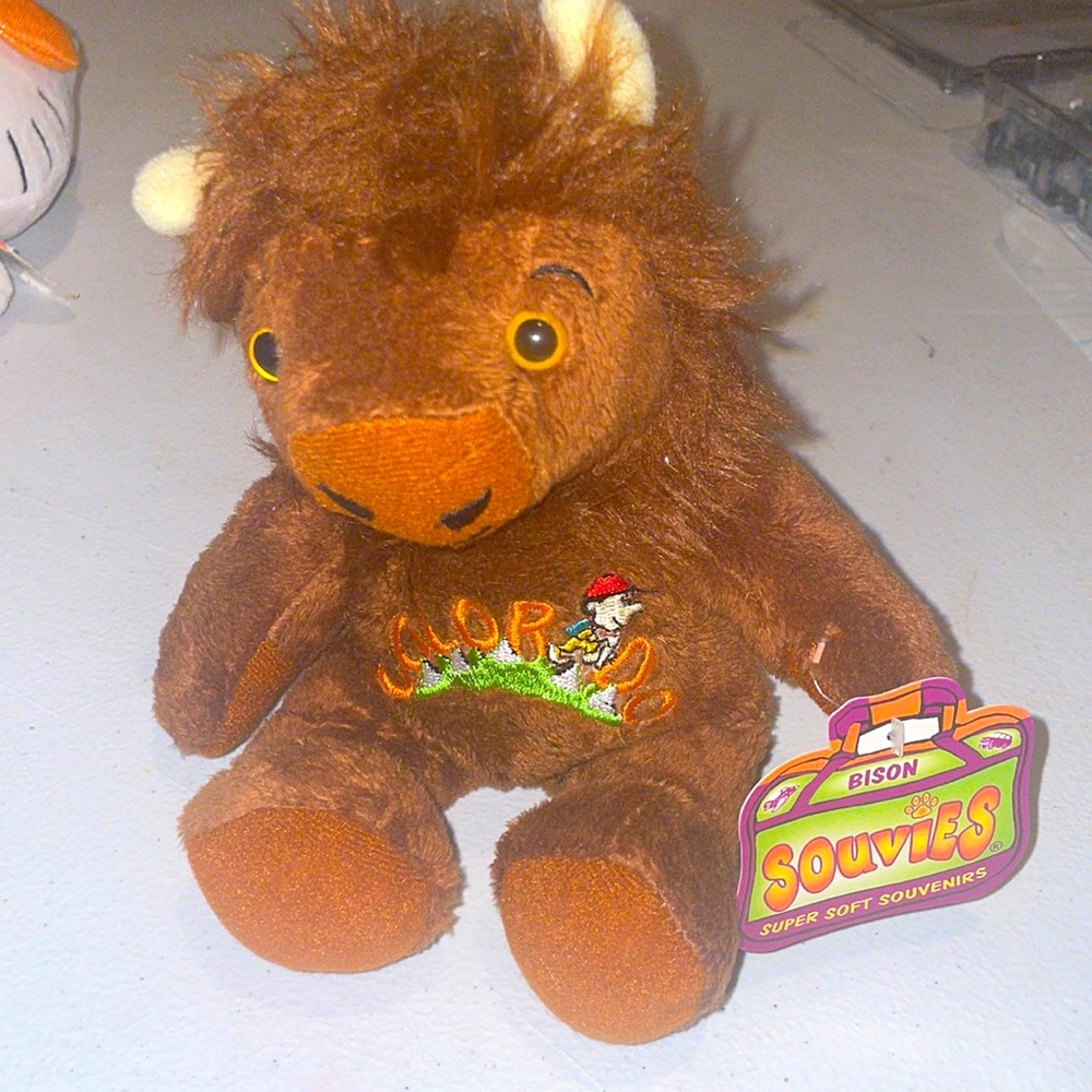Colorado Brown Bison 2011 plush  Beanie Souvies cute buffalo stuffed animal NWT